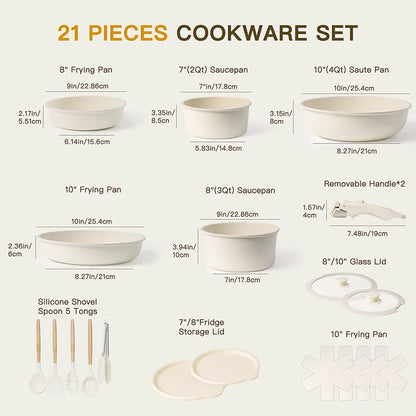21 Piece Non-Stick Pots And Pans