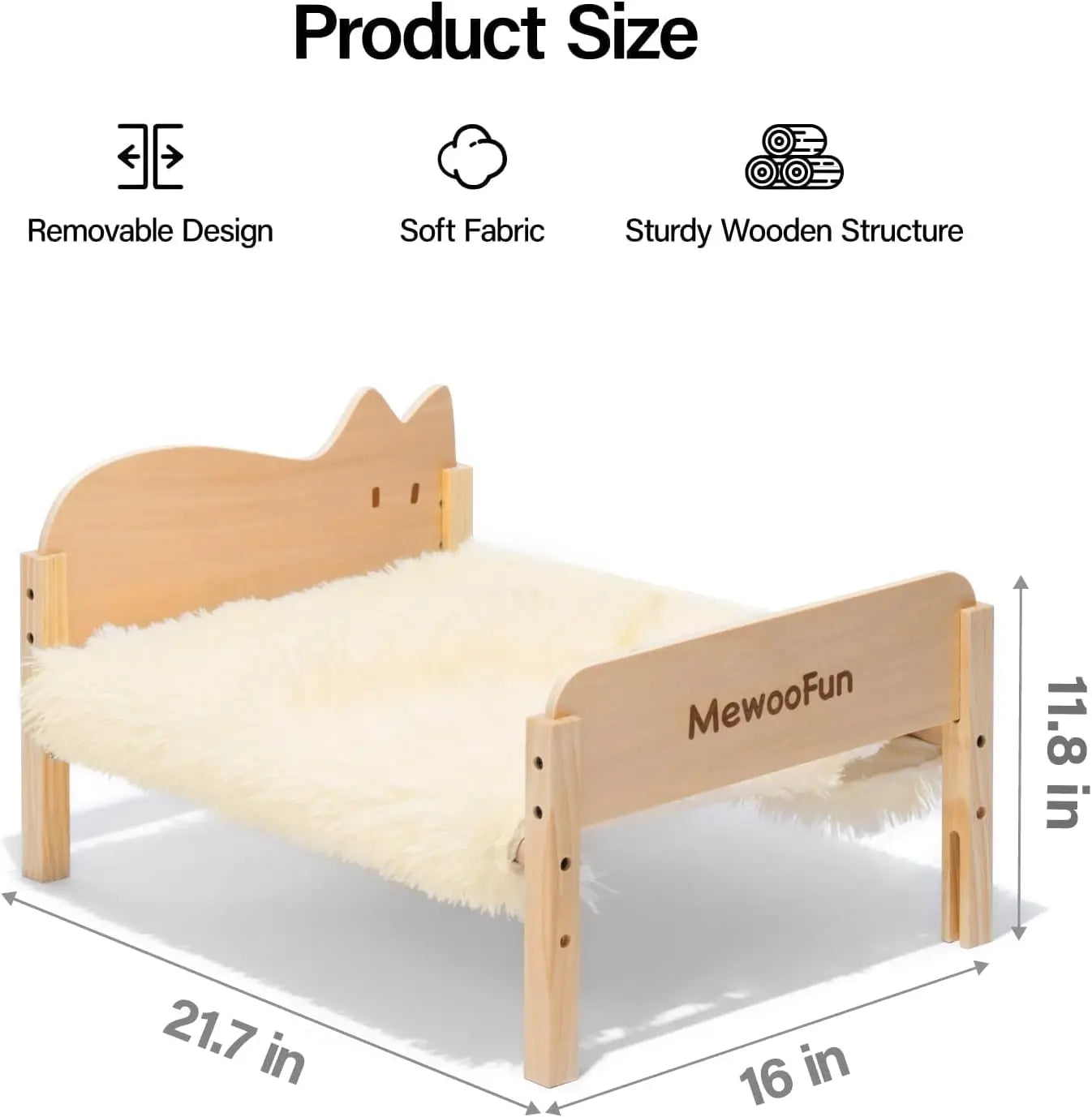 21.7" X 16" Elevated Pet Bed