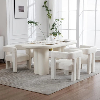 Modern Boucle Dining Chair Set Of 4