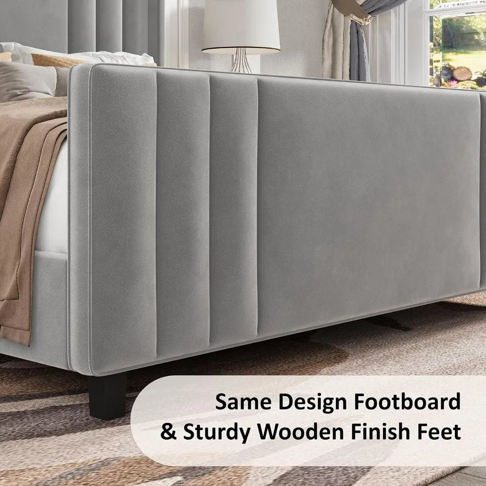 Platform Upholstered Bed Frame