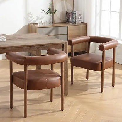 White Boucle Dining Chairs Set Of 2