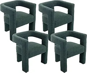 Modern Boucle Dining Chair Set Of 4