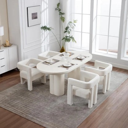 Modern Boucle Dining Chair Set Of 4