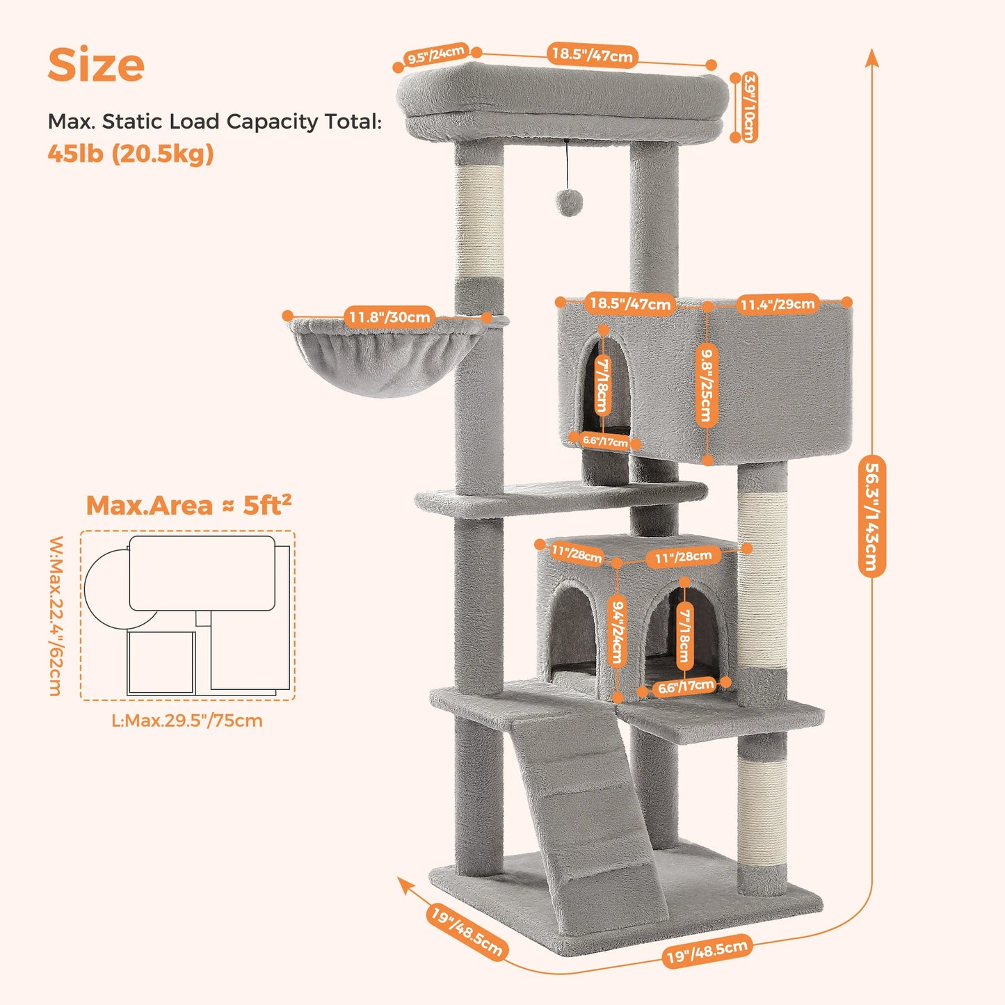 56.3" Cat Tree