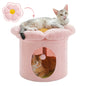 Large Cat House With Removable Flower