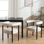White Boucle Dining Chairs Set Of 2