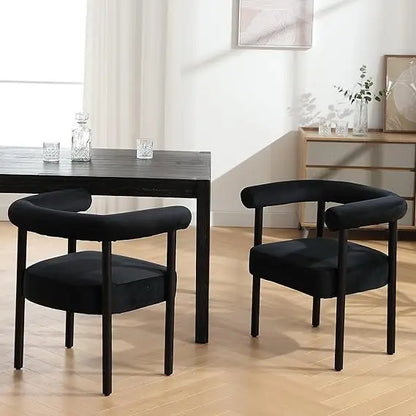 White Boucle Dining Chairs Set Of 2