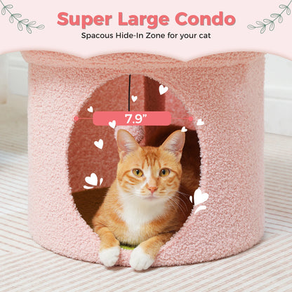 Large Cat House With Removable Flower