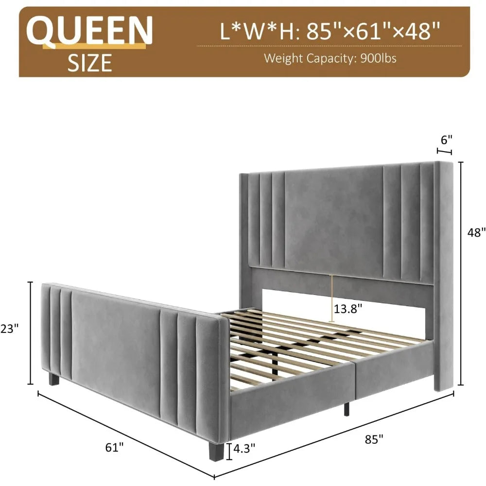 Platform Upholstered Bed Frame