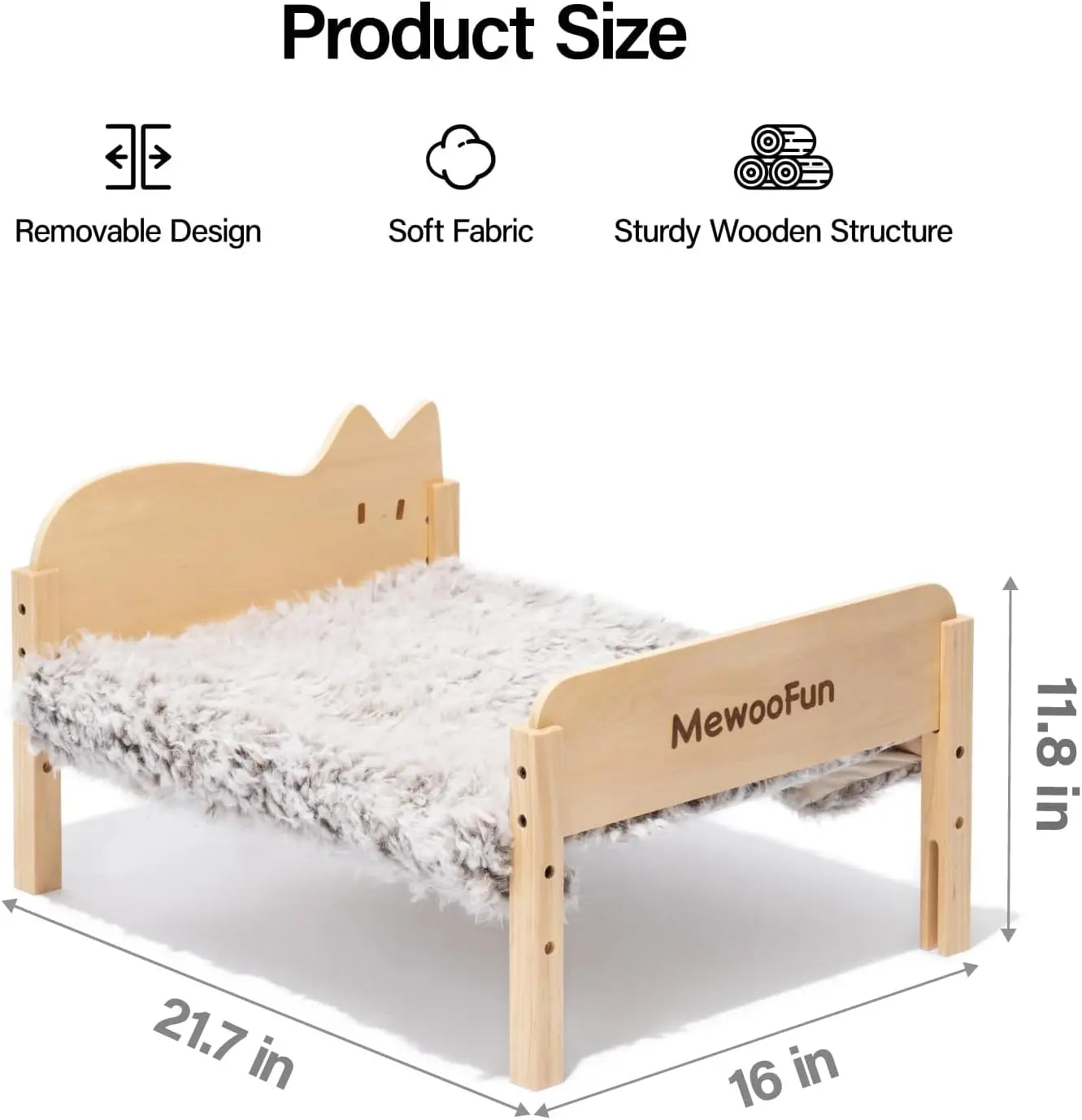 21.7" X 16" Elevated Pet Bed