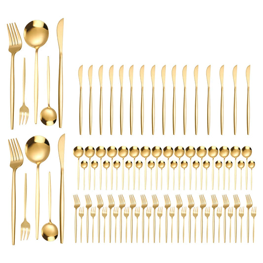 90Pcs Stainless Steel Silverware Set
